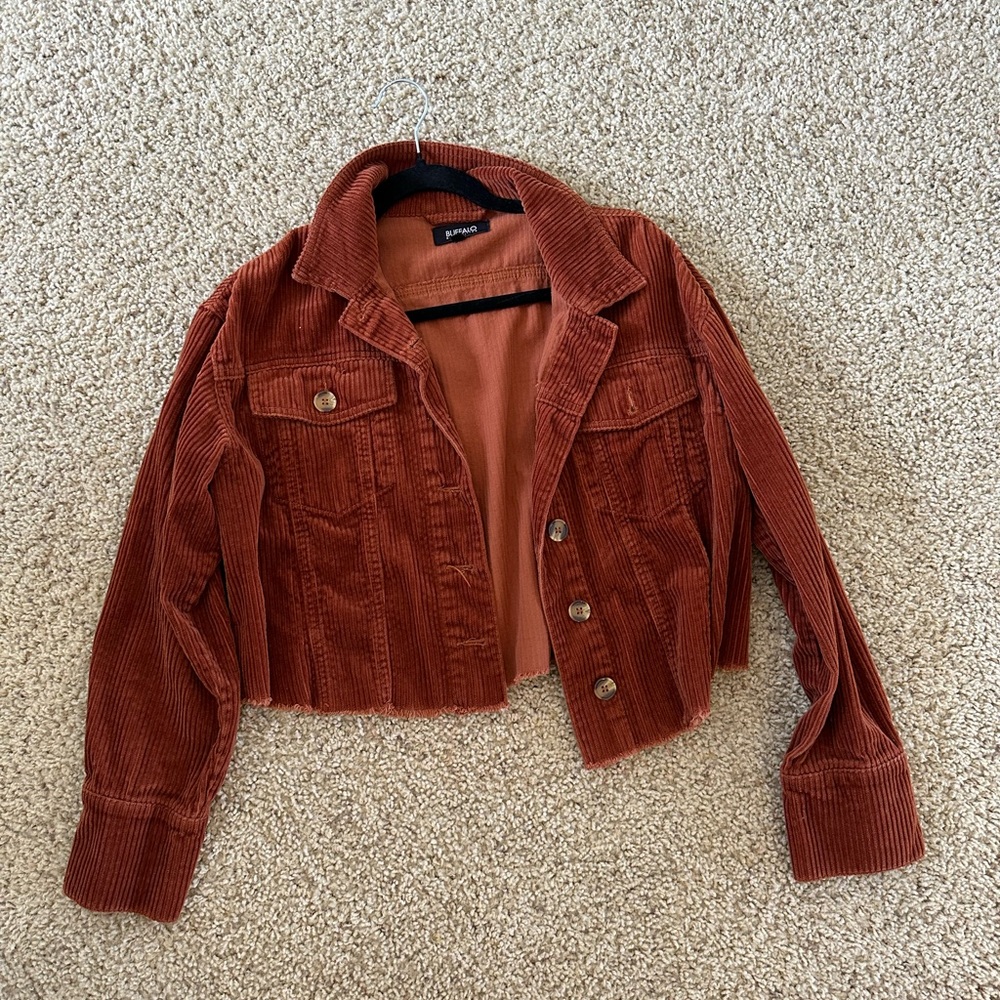 Buffalo corduroy red cropped jacket